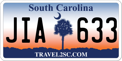SC license plate JIA633