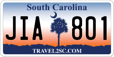 SC license plate JIA801