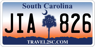 SC license plate JIA826