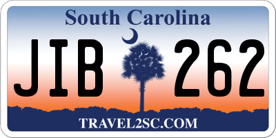 SC license plate JIB262