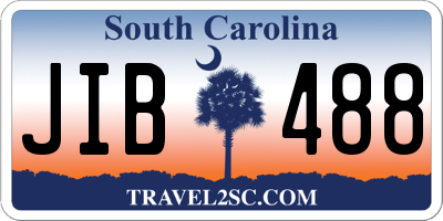 SC license plate JIB488