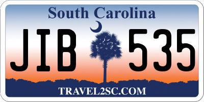 SC license plate JIB535