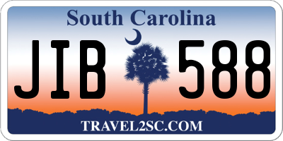 SC license plate JIB588