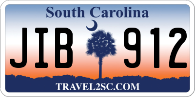 SC license plate JIB912
