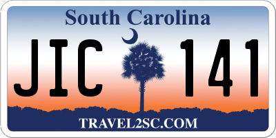 SC license plate JIC141