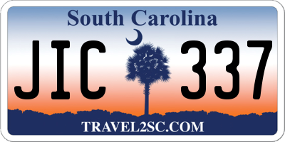 SC license plate JIC337