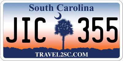 SC license plate JIC355