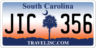 SC license plate JIC356