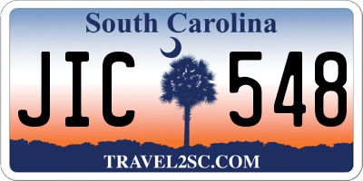 SC license plate JIC548
