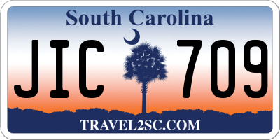 SC license plate JIC709