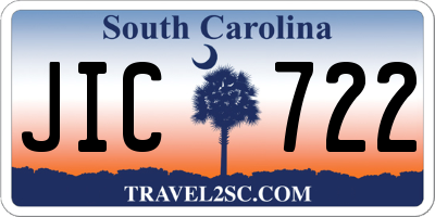 SC license plate JIC722