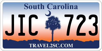 SC license plate JIC723
