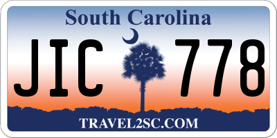 SC license plate JIC778