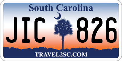 SC license plate JIC826