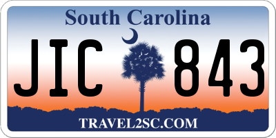 SC license plate JIC843