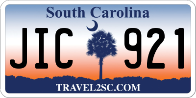 SC license plate JIC921