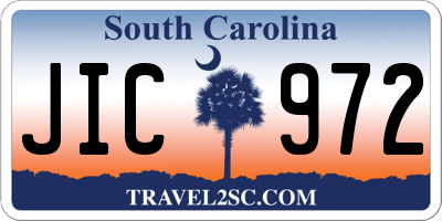 SC license plate JIC972