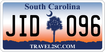 SC license plate JID096