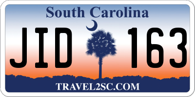 SC license plate JID163