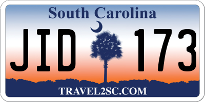 SC license plate JID173