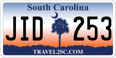 SC license plate JID253