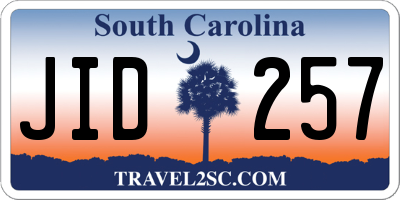 SC license plate JID257