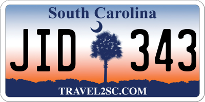 SC license plate JID343