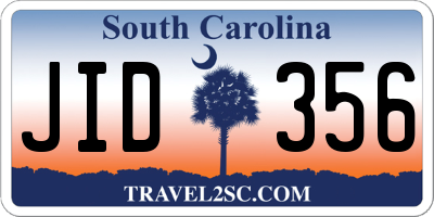 SC license plate JID356