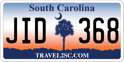 SC license plate JID368