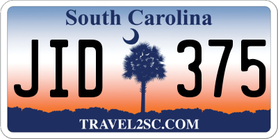 SC license plate JID375