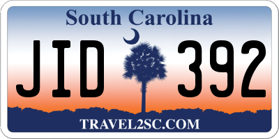 SC license plate JID392