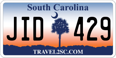 SC license plate JID429