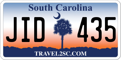 SC license plate JID435