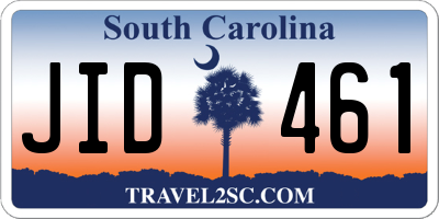 SC license plate JID461