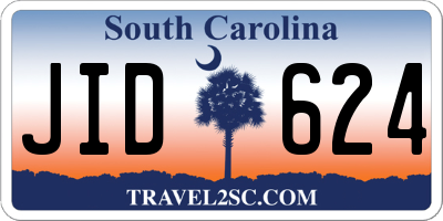 SC license plate JID624