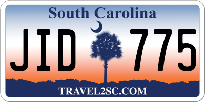 SC license plate JID775