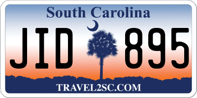 SC license plate JID895