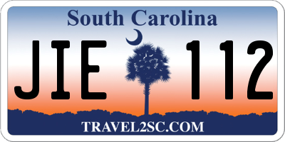 SC license plate JIE112