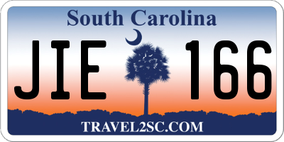 SC license plate JIE166