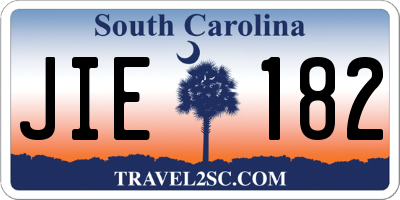 SC license plate JIE182