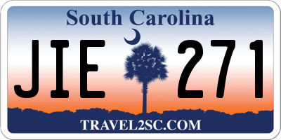 SC license plate JIE271