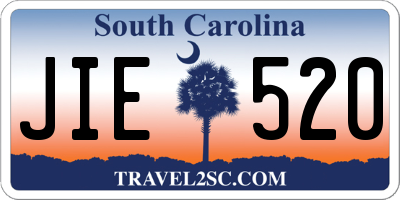SC license plate JIE520