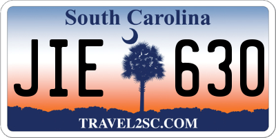SC license plate JIE630