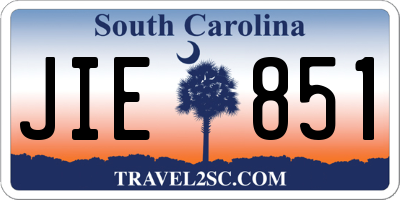 SC license plate JIE851