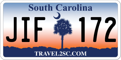 SC license plate JIF172