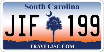 SC license plate JIF199