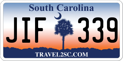 SC license plate JIF339