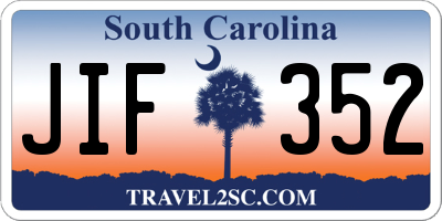 SC license plate JIF352