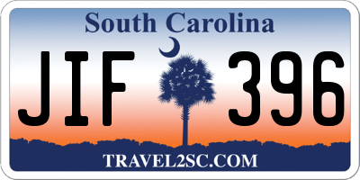 SC license plate JIF396