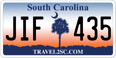 SC license plate JIF435